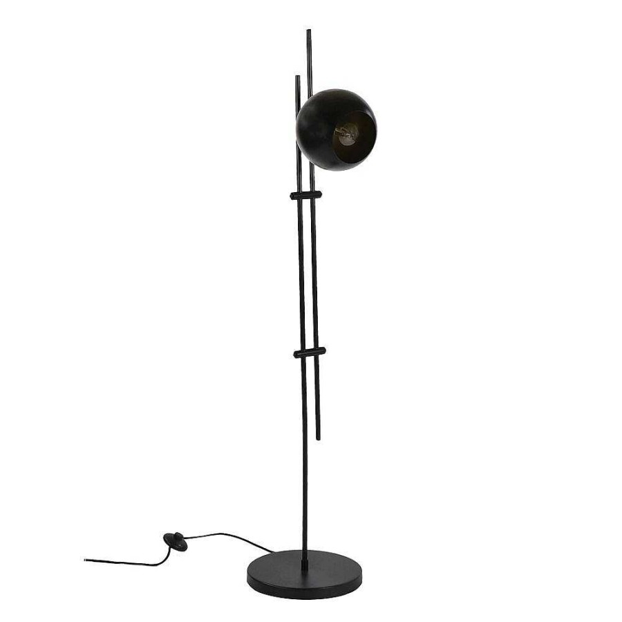 Pomax Depot - Vloerlamp - Metaal - Dia 18 X H 147 Cm - Zwart | Staanlampen