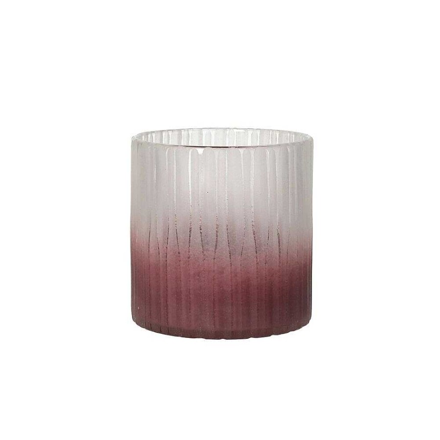 Pomax Denver - Vaas - Glas - Dia 15 X H 14,8 Cm - Bordeaux | Vazen