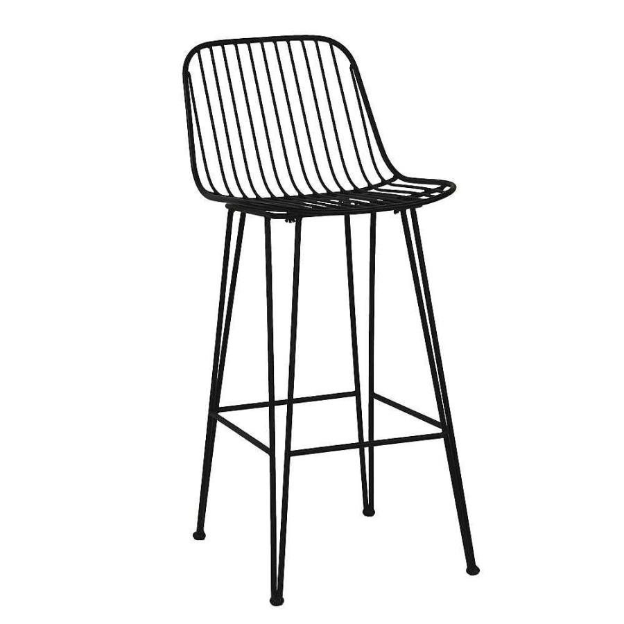 Pomax Ombra - Barstoel - Metaal - L 40 X W 42 X H 90 Cm - Zwart | Barstoelen