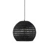 Pomax Rota - Hanglamp - Rotan / Hout - Dia 49 X H 41 Cm - Zwart | Hanglampen