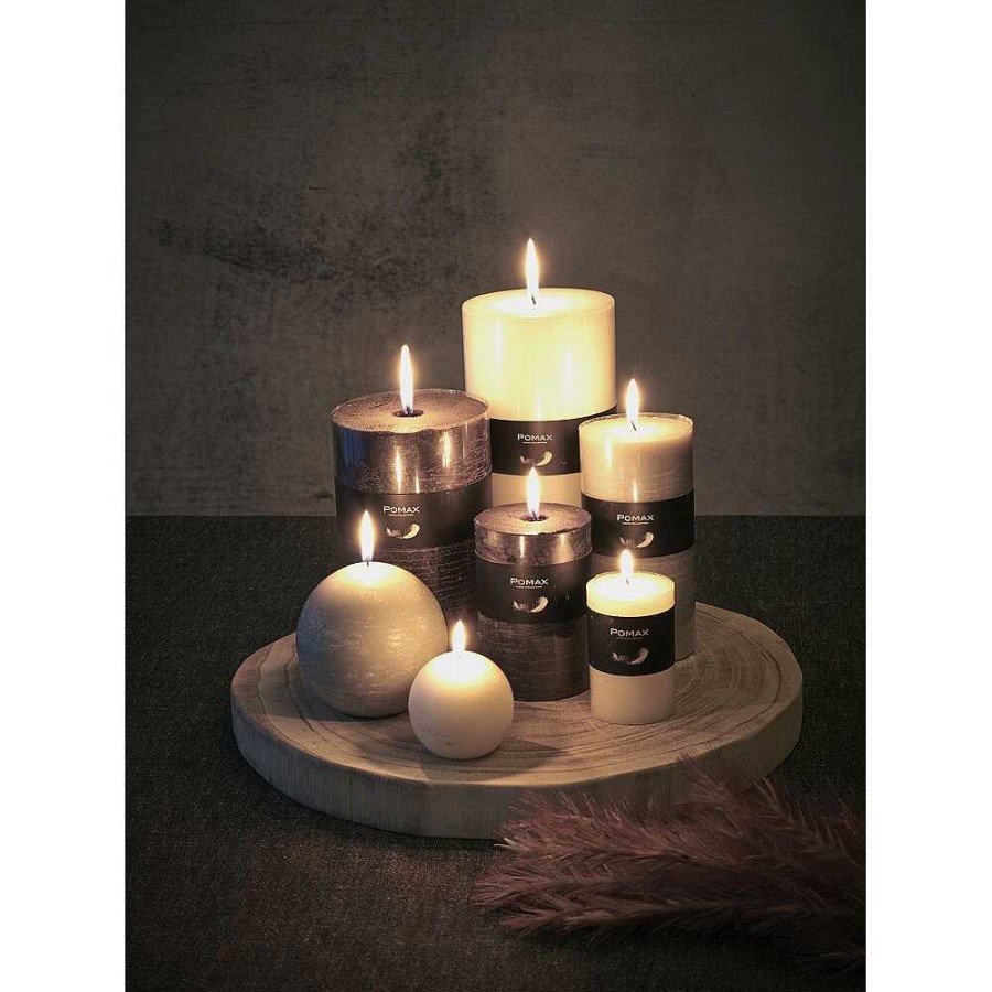 Pomax Candle - Kaars - Paraffine Wax - Dia 10 X H 15 Cm - Zwart | Kaarsen