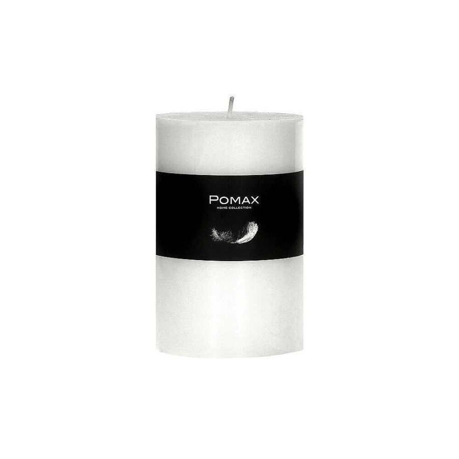 Pomax Candle - Kaars - Paraffine Wax - Dia 7 X H 10 Cm - Wit | Kaarsen