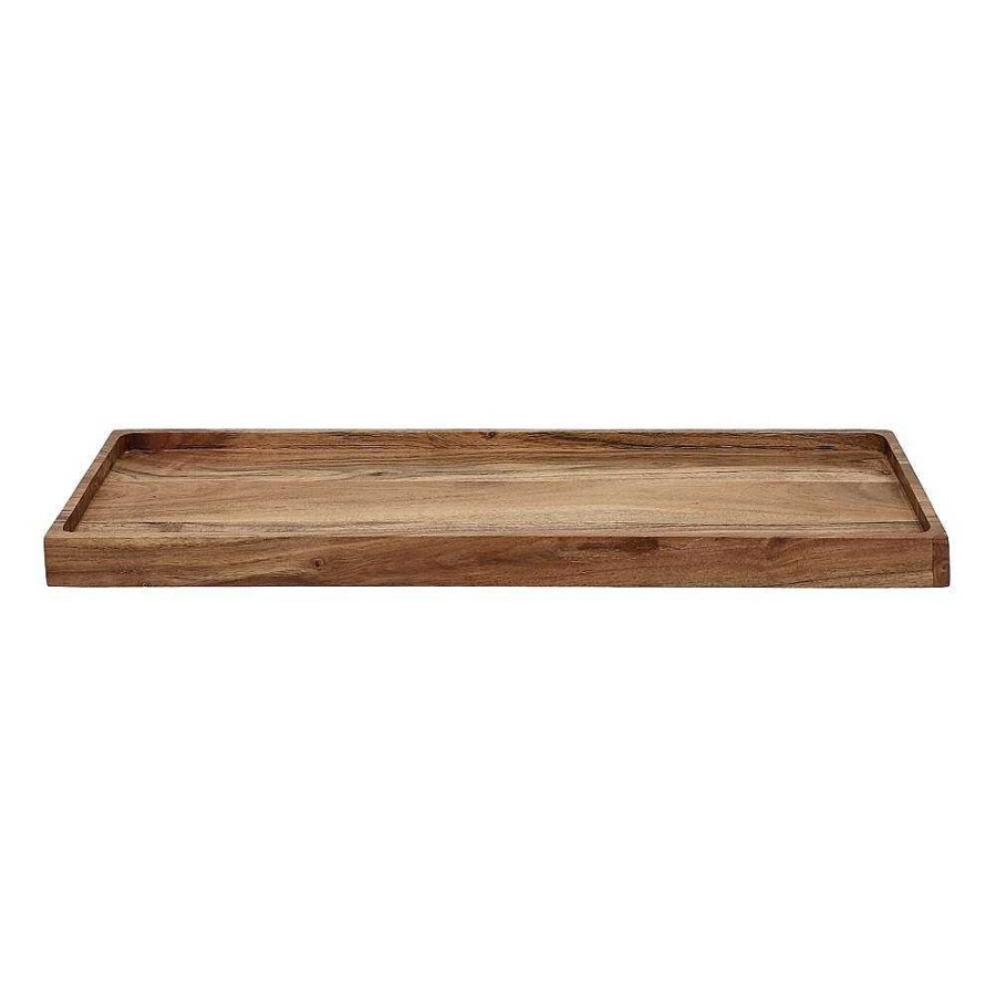 Pomax Manhattan - Dienblad - Acacia Hout - L 47 X W 18 X H 2,5 Cm - Naturel | Dienbladen