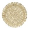 Pomax Gyula - Placemat - Papier - Dia 40 Cm - Beige | Tafellinnen