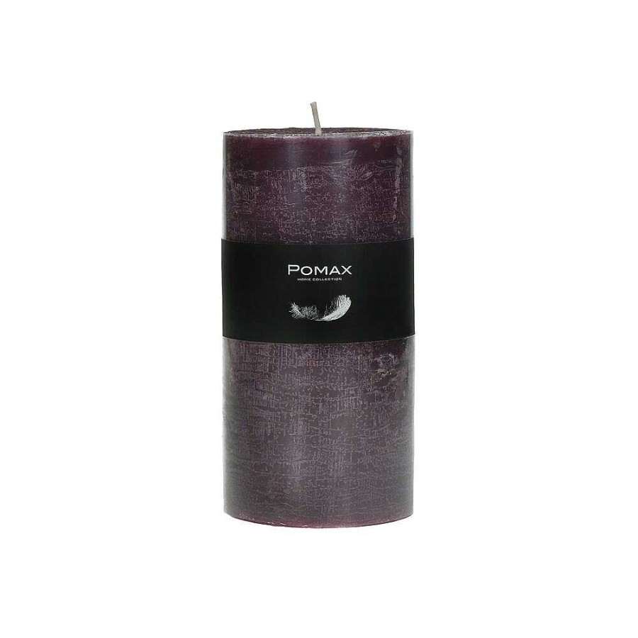 Pomax Candle - Kaars - Paraffine Wax - Dia 7 X H 14 Cm - Purper | Kaarsen