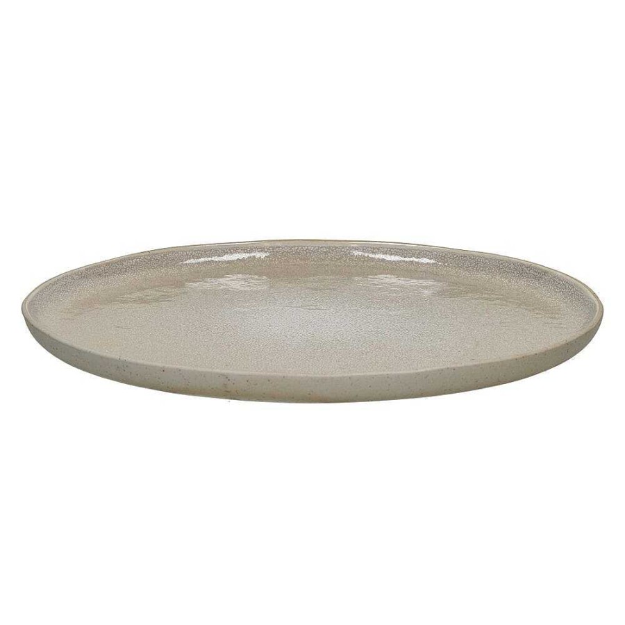 Pomax Spiro - Dinerbord - Steengoed - Dia 27 Cm - Zeeschelp | Servies