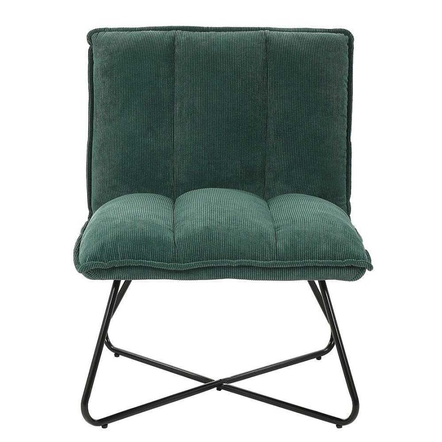 Pomax Forrest - Relax Stoel - Polyester / Metaal - L 66 X W 68 X H 77 Cm - Bosgroen | Zetels