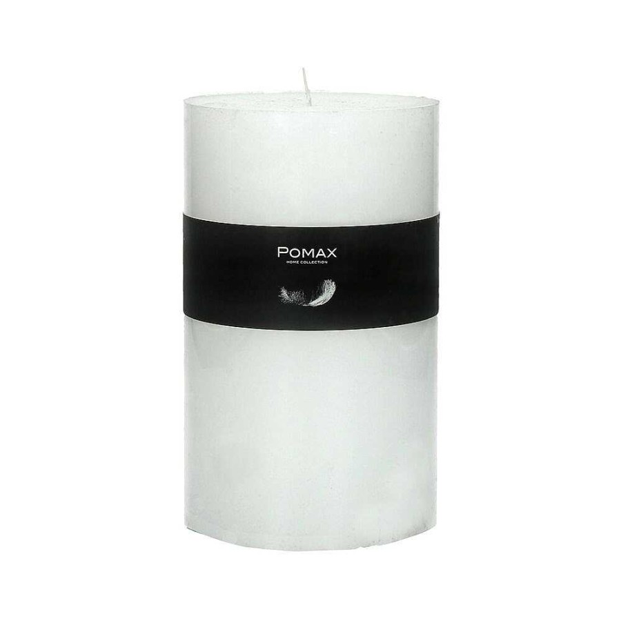 Pomax Candle - Kaars - Paraffine Wax - Dia 10 X H 15 Cm - Wit | Kaarsen