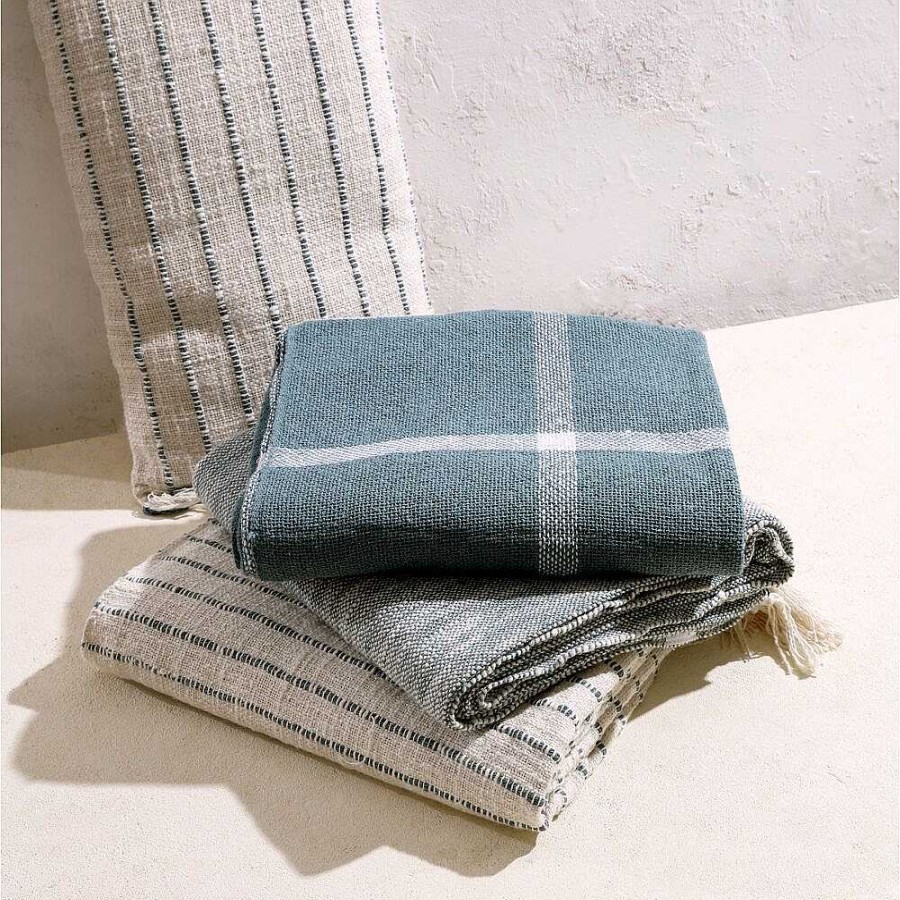 Pomax Reveries - Plaid - Katoen - L 170 X W 130 Cm - Bosgroen | Plaids