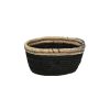 Pomax Arno - Broodmand - Waterhyacint - Dia 16 X H 7,5 Cm - Zwart | Brood-, Servet- & Bestekmandjes