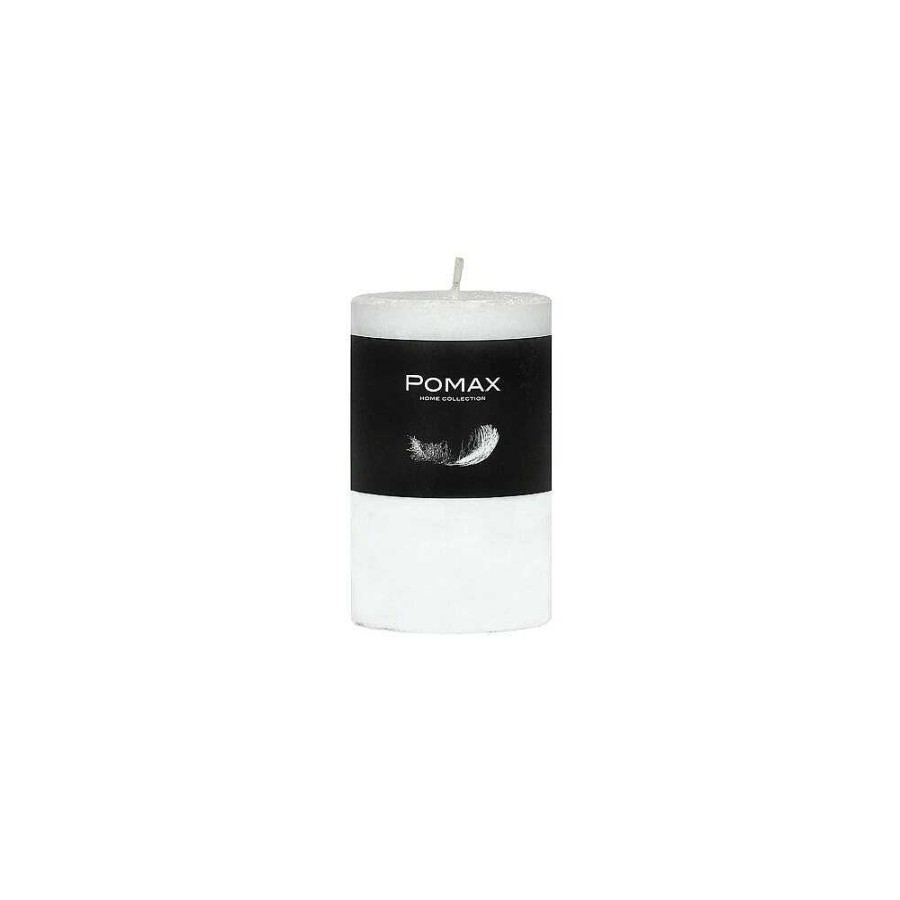 Pomax Candle - Kaars - Paraffine Wax - Dia 5 X H 8 Cm - Wit | Kaarsen