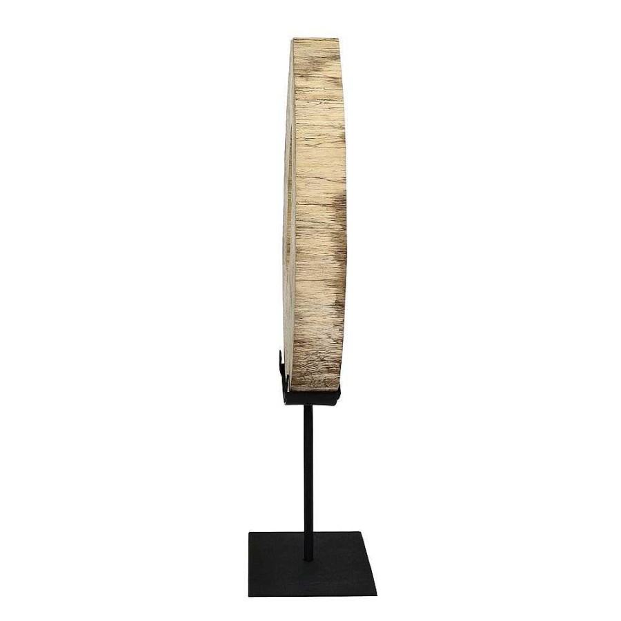 Pomax Avilla - Deco Object - Hout / Metaal - L 25 X W 10,3 X H 42,5 Cm - Naturel | Decoratievoorwerpen