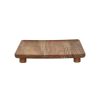 Pomax Kay - Schotel - Acacia Hout - L 25,5 X W 25,5 X H 3,5 Cm - Naturel | Schalen & Manden