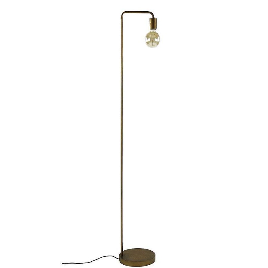 Pomax Jay - Vloerlamp - Metaal - Dia 25 X H 150 Cm - Goud | Staanlampen