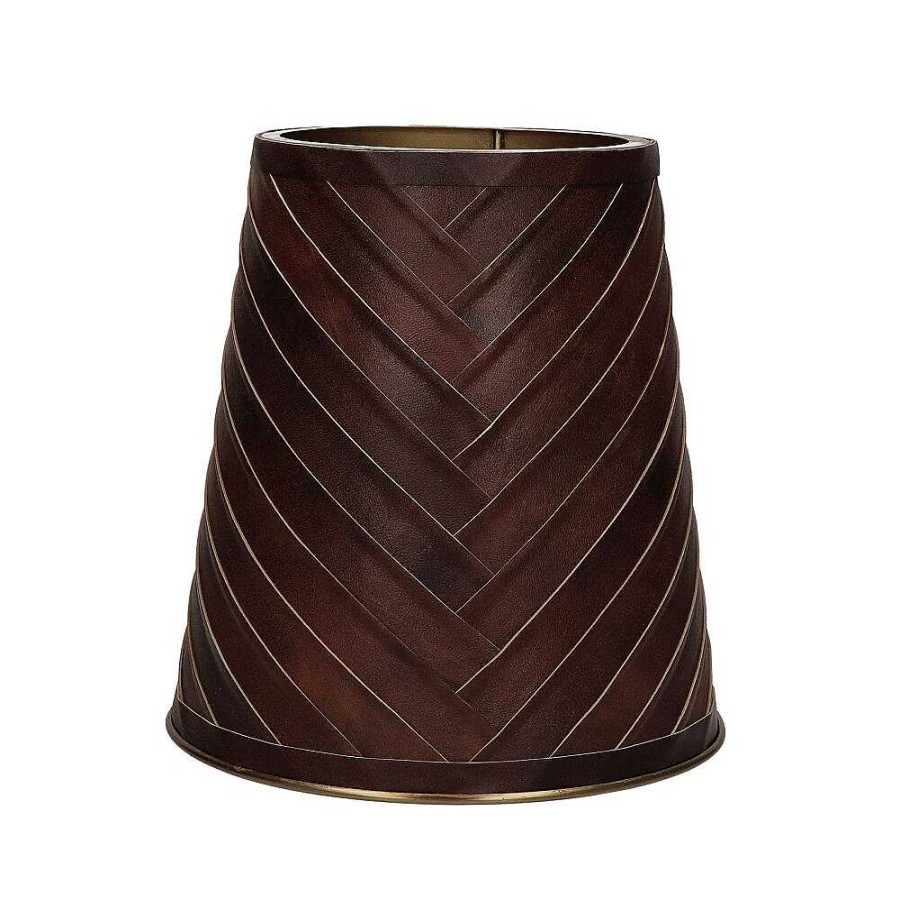 Pomax Cinette - Vloerlamp - Metaal / Leder - Dia 25 X H 155 Cm - Chocolade | Staanlampen