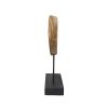 Pomax Olarra - Deco Object - Paulownia Hout / Metaal - L 50 X W 9 X H 40 Cm - Naturel | Decoratievoorwerpen