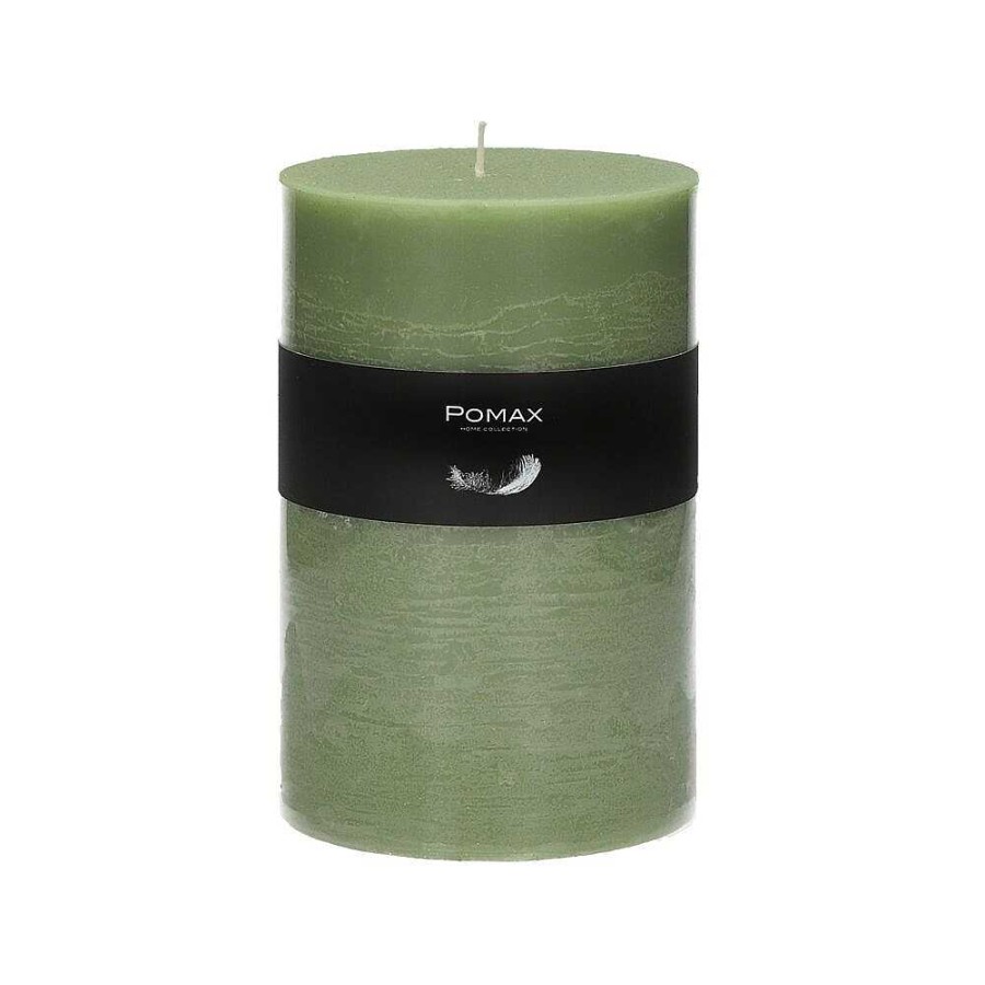 Pomax Candle - Kaars - Paraffine Wax - Dia 10 X H 15 Cm - Avocado | Kaarsen