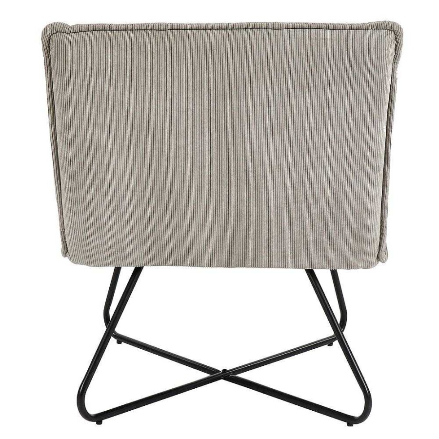 Pomax Forrest - Relax Stoel - Polyester / Metaal - L 66 X W 68 X H 77 Cm - Licht Grijs | Zetels