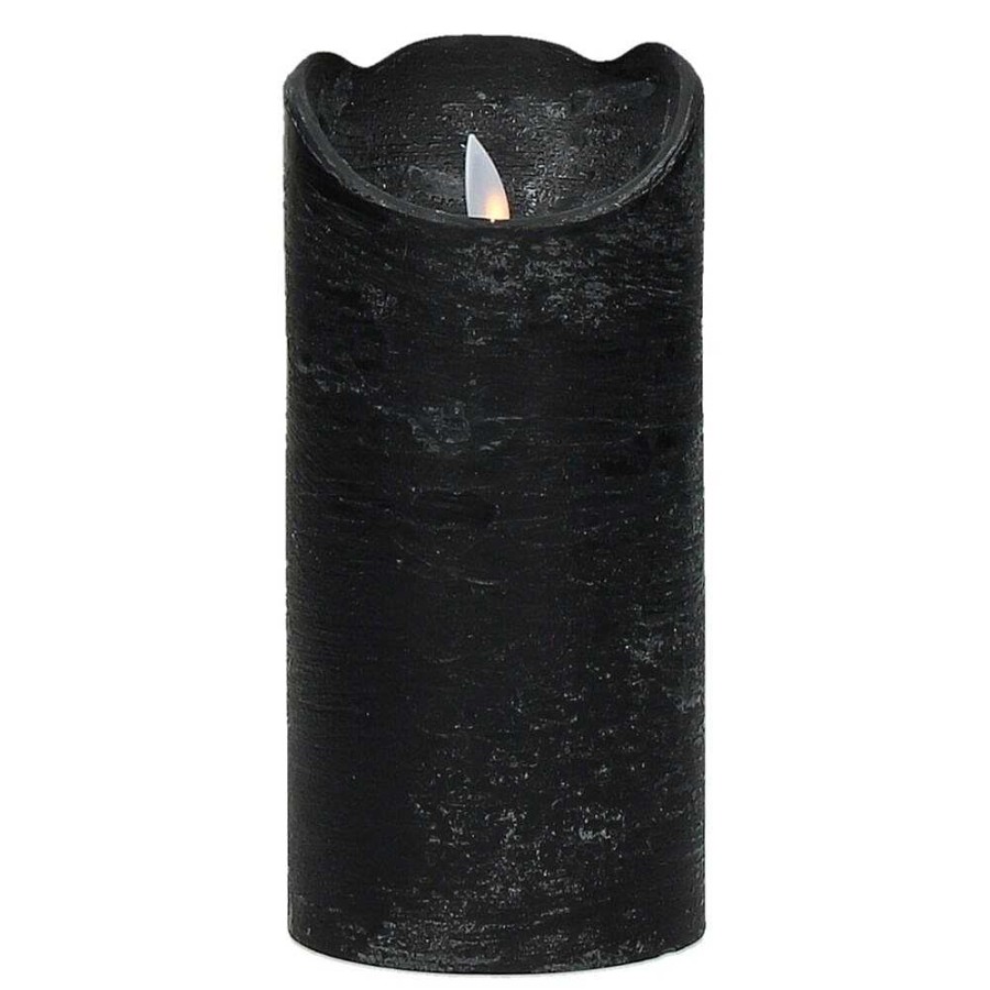 Pomax Led Candle - Led Kaars Met Timer - Kunststof - Dia 10 X H 18 Cm - Zwart | Led Kaarsen