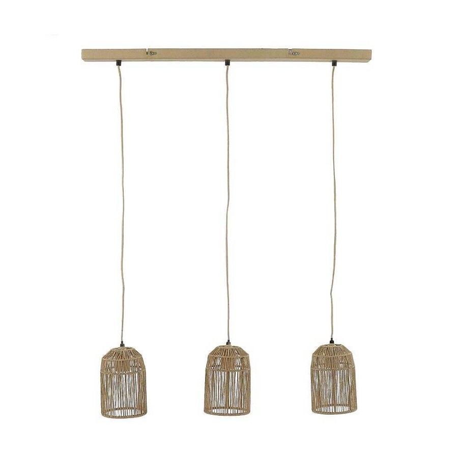 Pomax Casita - Hanglamp - Koord / Metaal - L 80 X W 13 X H 100 Cm - Naturel | Hanglampen