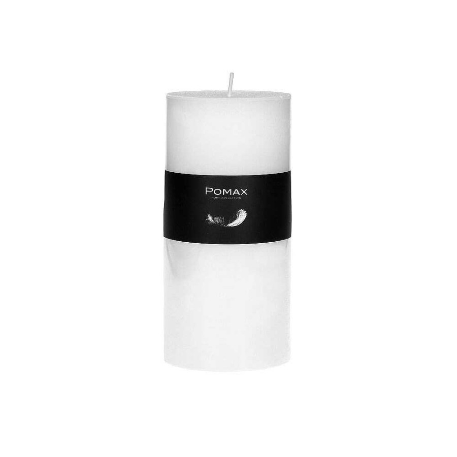 Pomax Candle - Kaars - Paraffine Wax - Dia 7 X H 14 Cm - Wit | Kaarsen