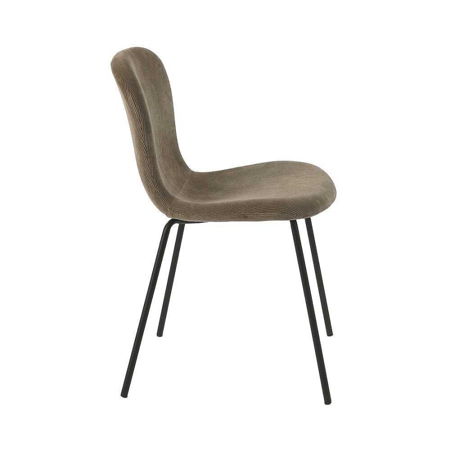 Pomax Daia - Stoel - Fluweel / Metaal - L 53 X W 49 X H 80 Cm - Brons | Stoelen