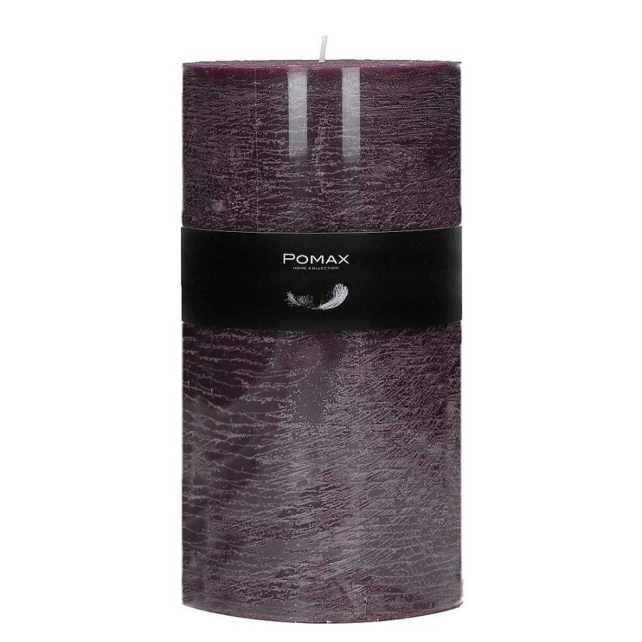 Pomax Candle - Kaars - Paraffine Wax - Dia 10 X H 20 Cm - Purper | Kaarsen