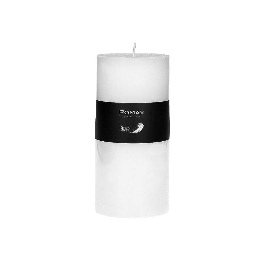 Pomax Candle - Kaars - Paraffine Wax - Dia 7 X H 14 Cm - Wit | Kaarsen