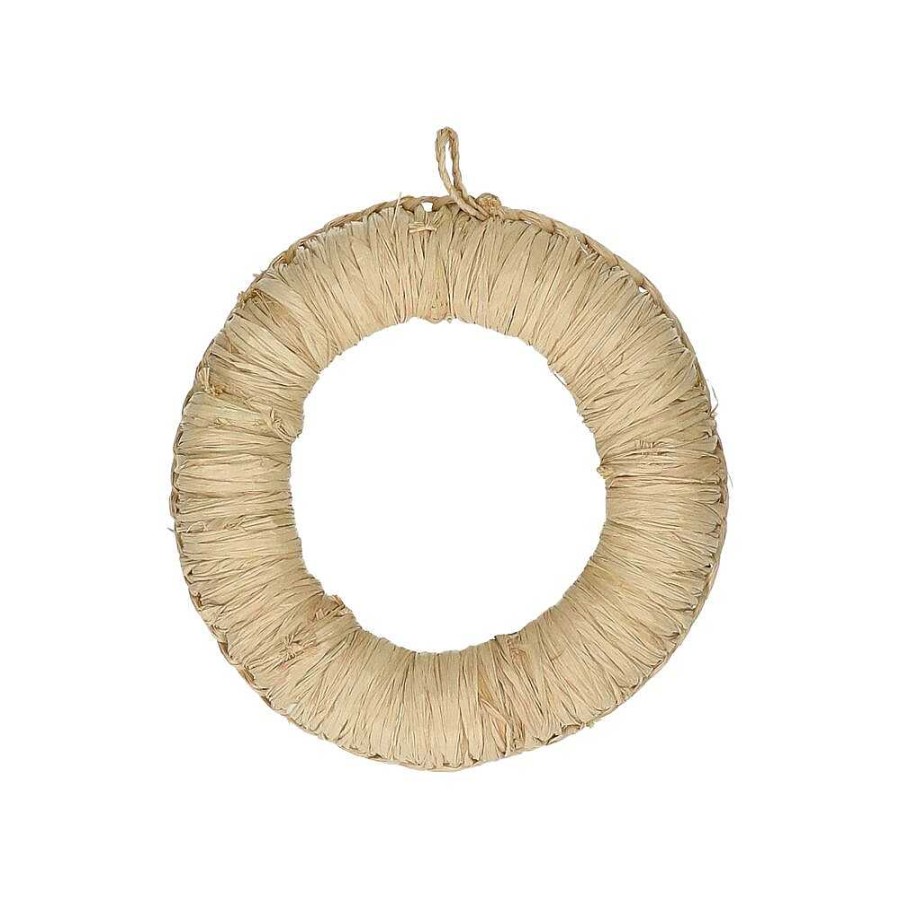 Pomax Eckoo - Onderzetter - Raffia / Katoen - Dia 19 Cm - Naturel | Accessoires