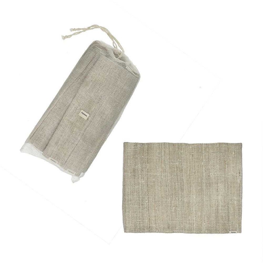 Pomax Eckoo - Set/4 Placemats - Hennep - L 48 X W 33 Cm - Naturel | Tafellinnen