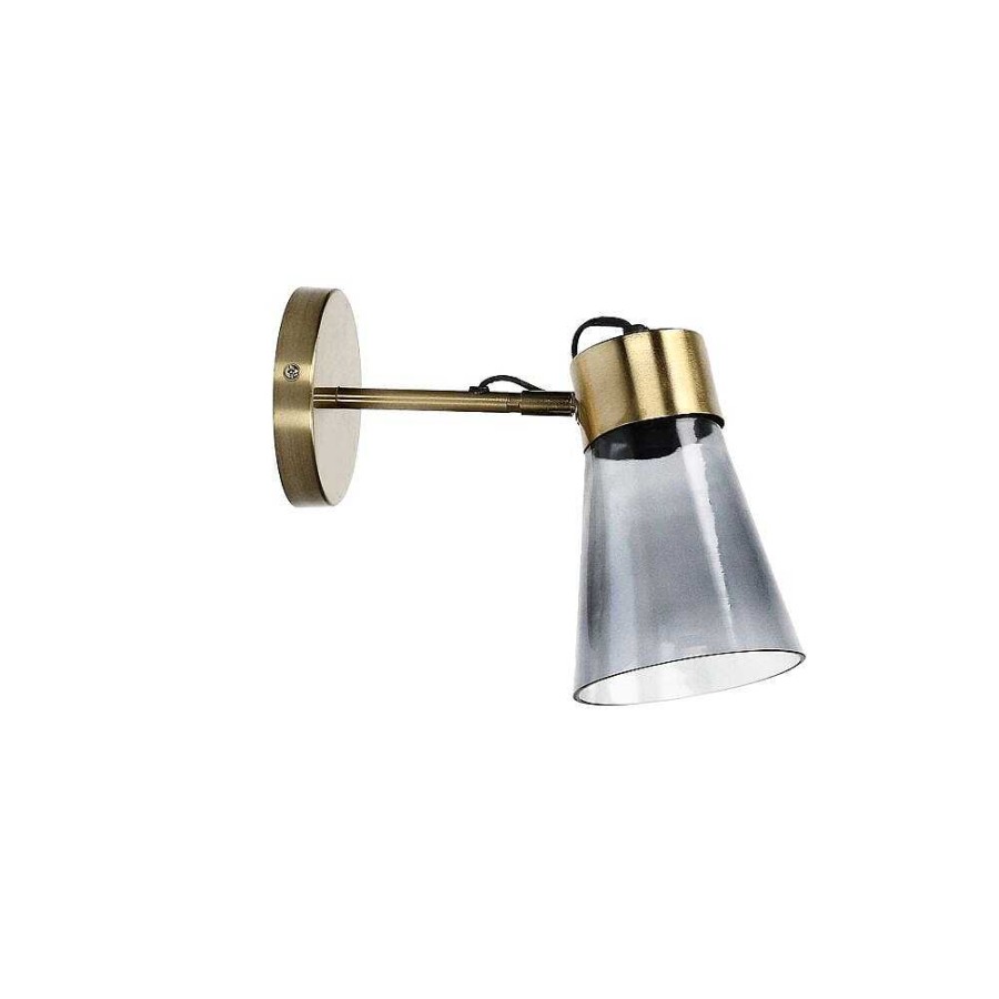 Pomax Sophie - Wandlamp - Metaal / Glas - L 26 X W 13 X H 22,5 Cm - Smoke | Muurlampen