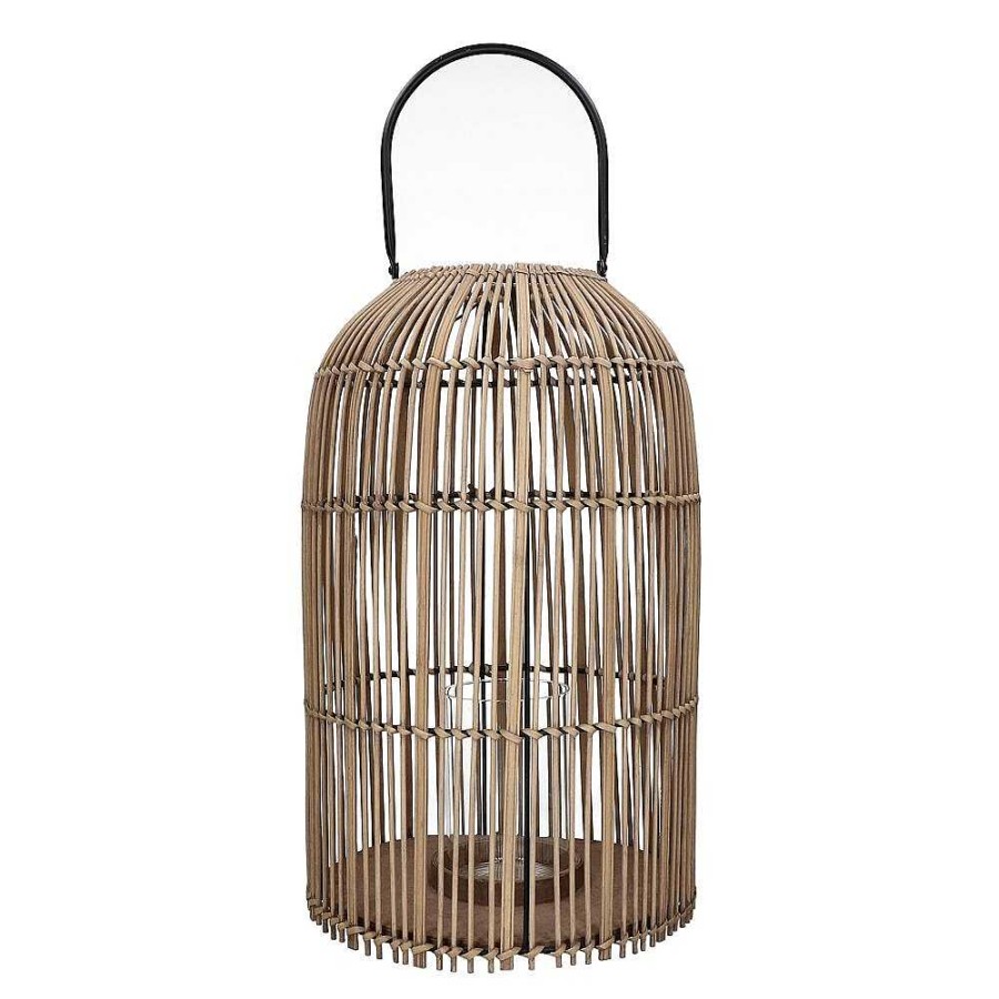 Pomax Odin - Lantaarn - Rotan - Dia 30 X H 48 Cm - Naturel | Lantaarns