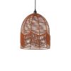 Pomax Cyprus - Hanglamp - Rotan / Metaal - Dia 35 X H 40 Cm - Oranje | Hanglampen