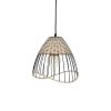 Pomax Trix - Hanglamp - Metaal / Rotan - Dia 30 X H 28 - Naturel/Zwart | Hanglampen