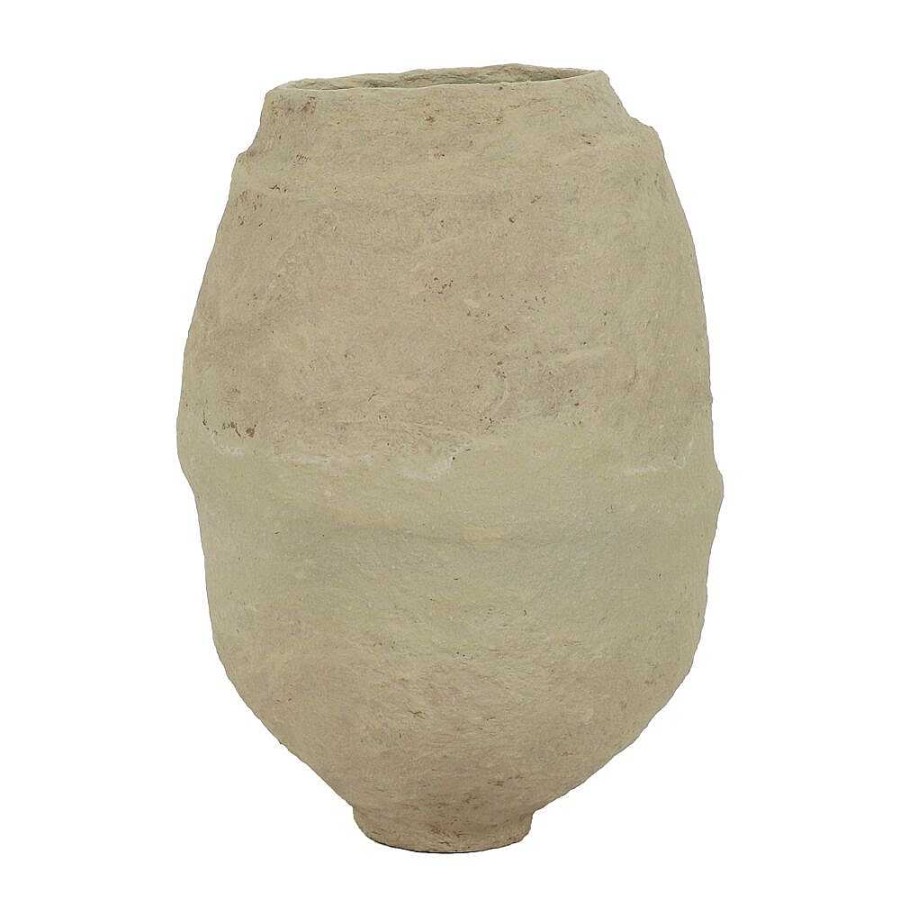 Pomax Papel - Pot - Papier Mache - Dia 50 X H 67 Cm - Gebroken Wit | Decoratievoorwerpen