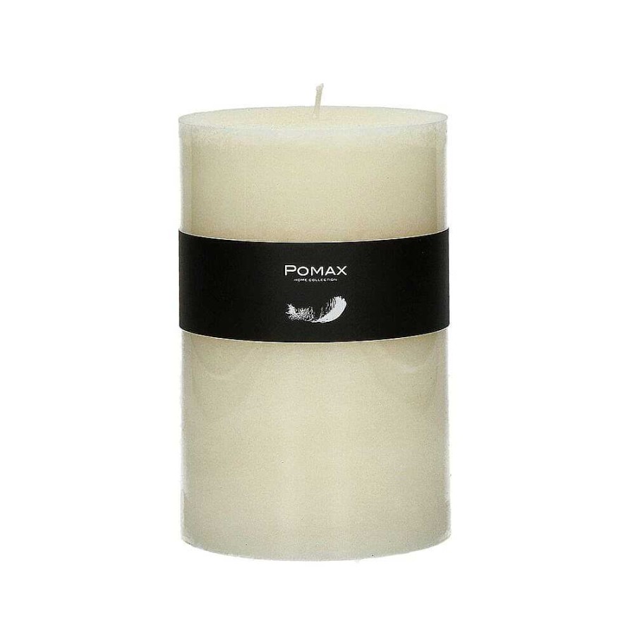 Pomax Candle - Kaars - Paraffine Wax - Dia 10 X H 15 Cm - Ivoor | Kaarsen