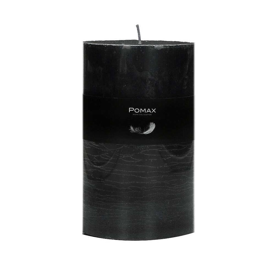 Pomax Candle - Kaars - Paraffine Wax - Dia 10 X H 15 Cm - Zwart | Kaarsen