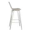 Pomax Ombra - Barstoel - Metaal - L 40 X W 42 X H 90 Cm - Licht Grijs | Barstoelen