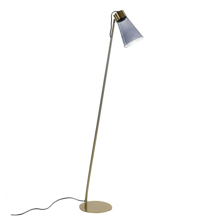 Pomax Sophie - Vloerlamp - Metaal / Glas - Dia 25,5 X H 144 Cm - Smoke | Staanlampen