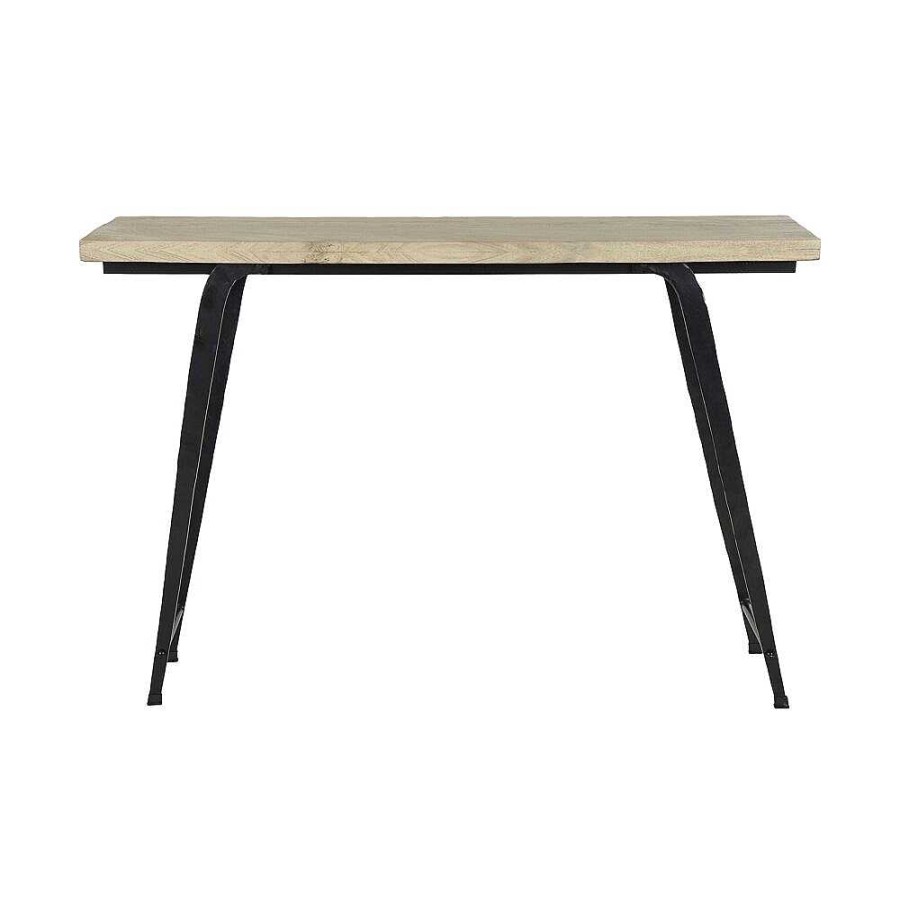 Pomax Ohio - Console Meubel - Mango Hout / Metaal - L 120 X W 35 X H 80 Cm - Naturel | Consoles