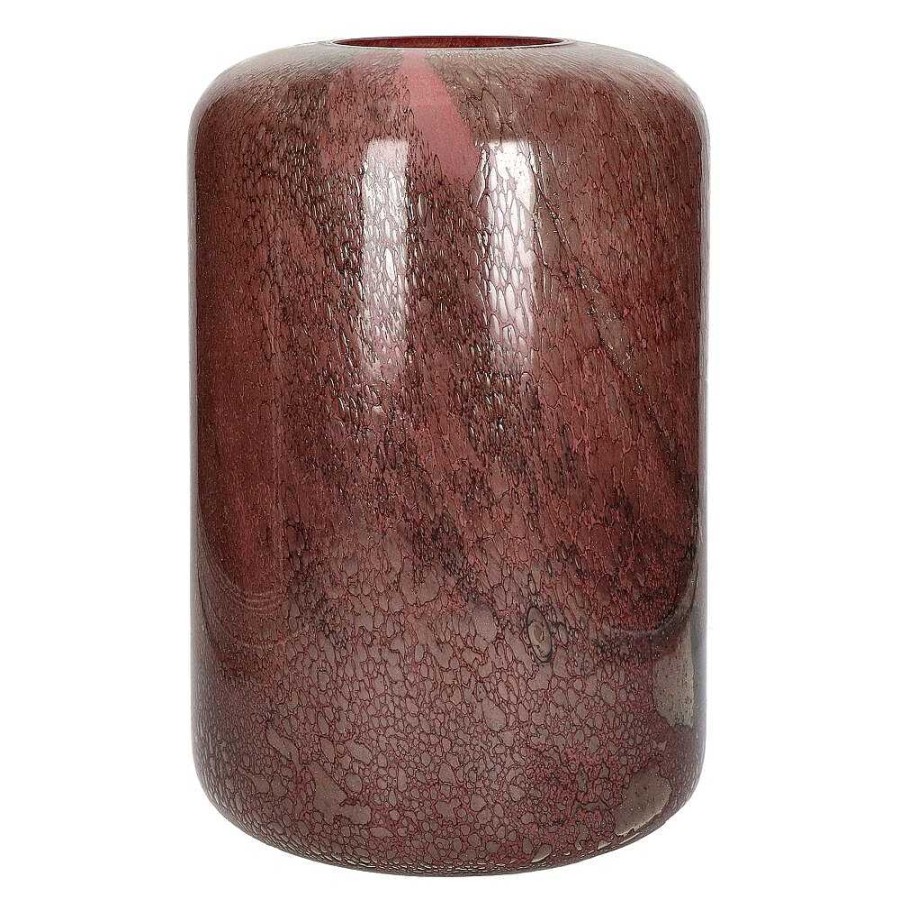 Pomax Caroline - Vaas - Glas - Dia 25 X H 37,3 Cm - Rood | Vazen