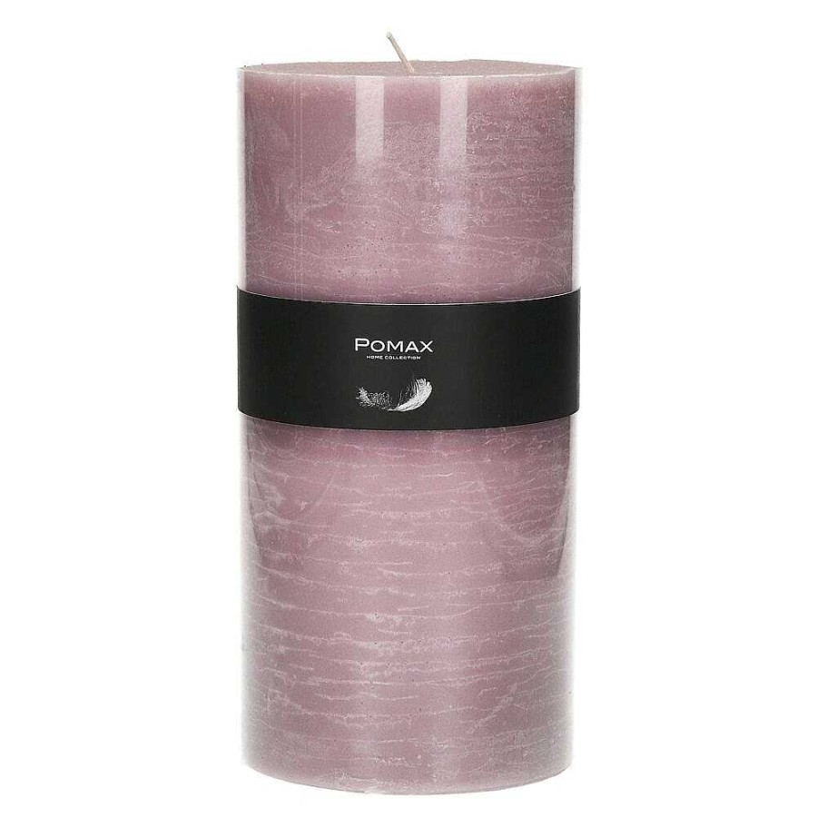 Pomax Candle - Kaars - Paraffine Wax - Dia 10 X H 20 Cm - Licht Roze | Kaarsen