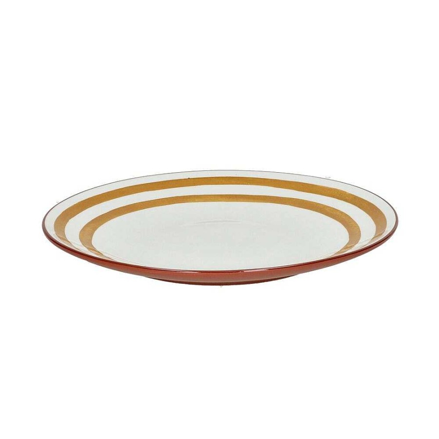 Pomax Mykonos - Dinerbord - Porselein - Dia 27 X H 2,5 Cm - Geel | Servies