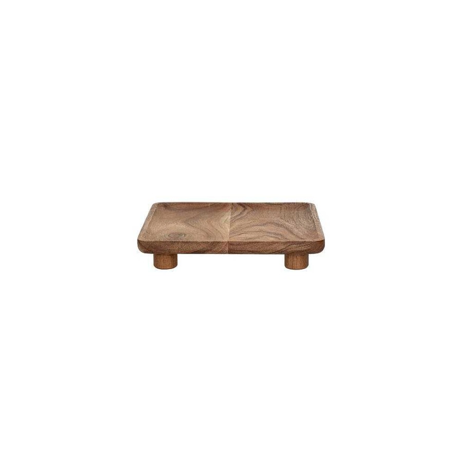 Pomax Kay - Schotel - Acacia Hout - L 20 X W 20 X H 3,5 Cm - Naturel | Schalen & Manden