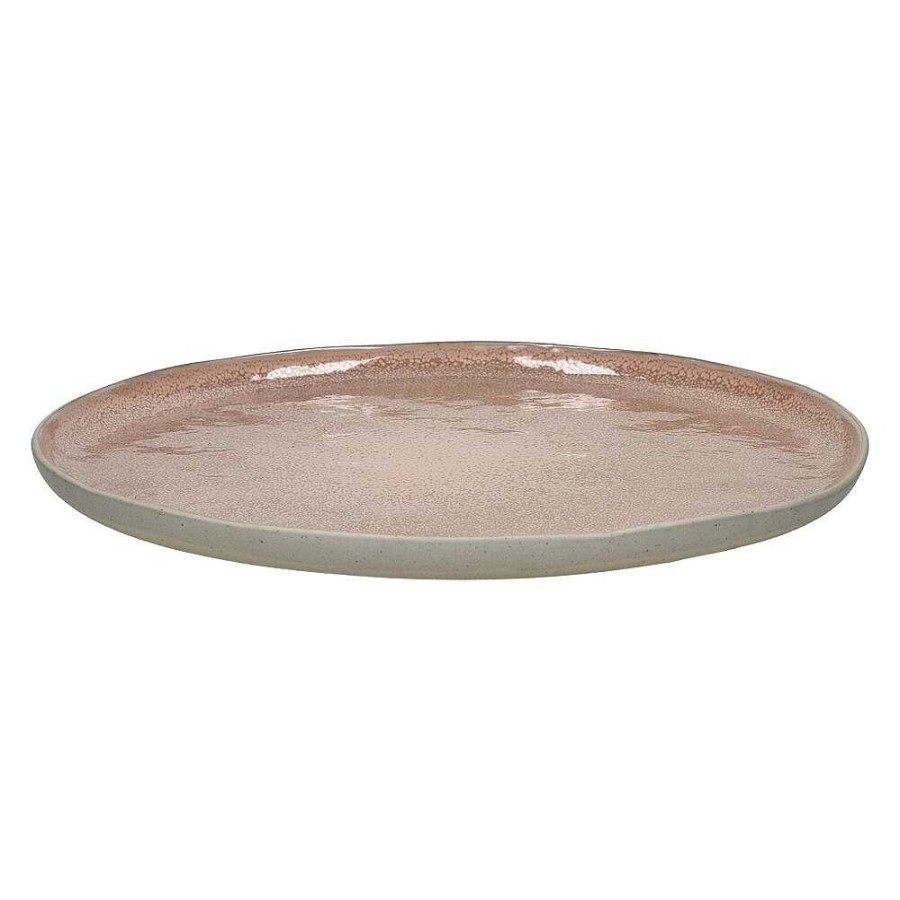 Pomax Spiro - Dinerbord - Steengoed - Dia 27 Cm - Poederroos | Servies