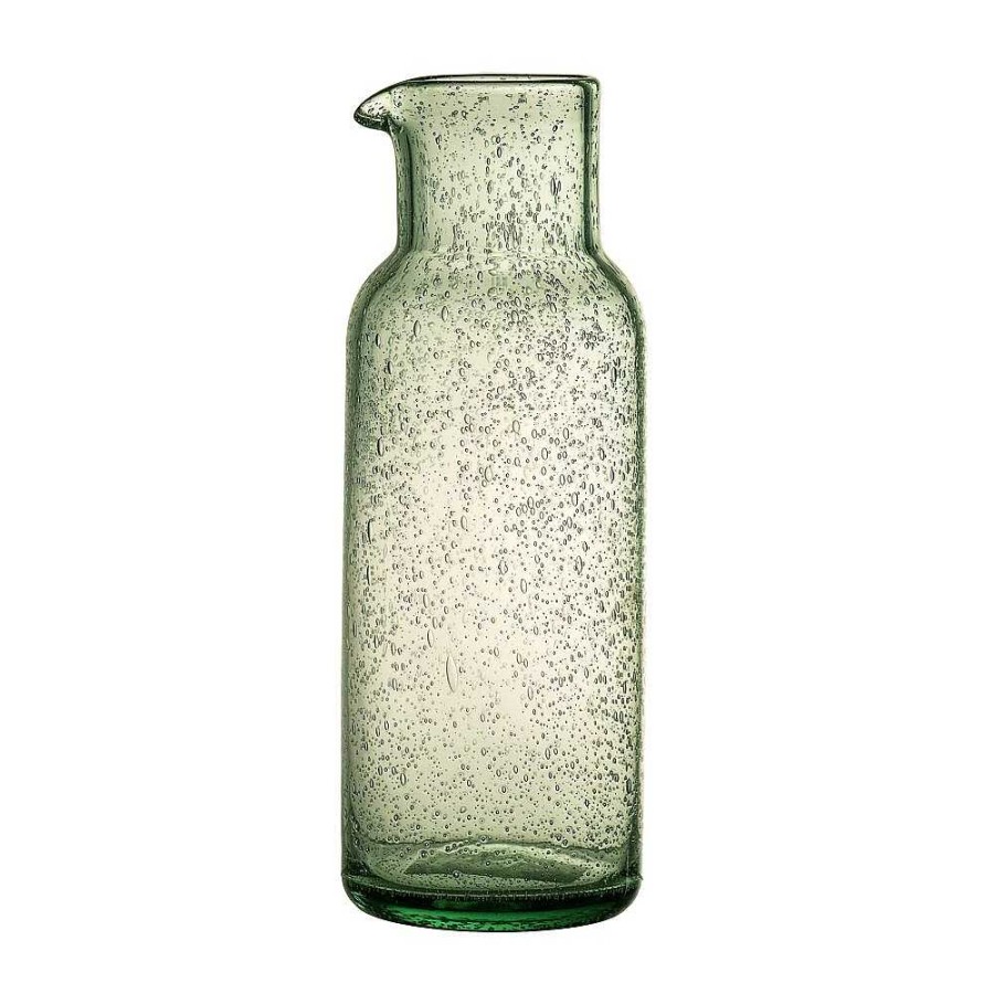 Pomax Vico - Glazen Karaf - Glas - Dia 8,5 X H 24,5 Cm - Licht Groen | Karaffen