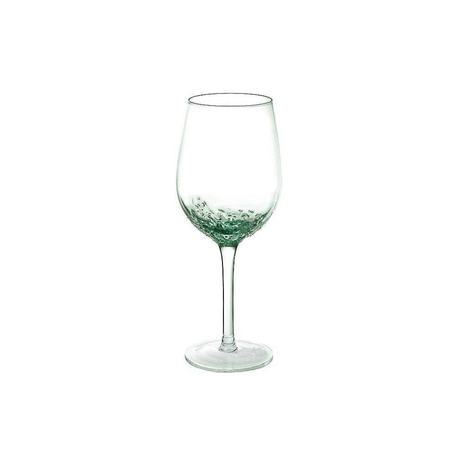 Pomax Bubble - Witte Wijnglas - Glas - Dia 8,5 X H 21 Cm - Licht Groen | Glazen