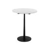 Pomax Bistro - Apero Tafel - Marmer / Metaal - Dia 50 X H 60 Cm - Wit | Tafels