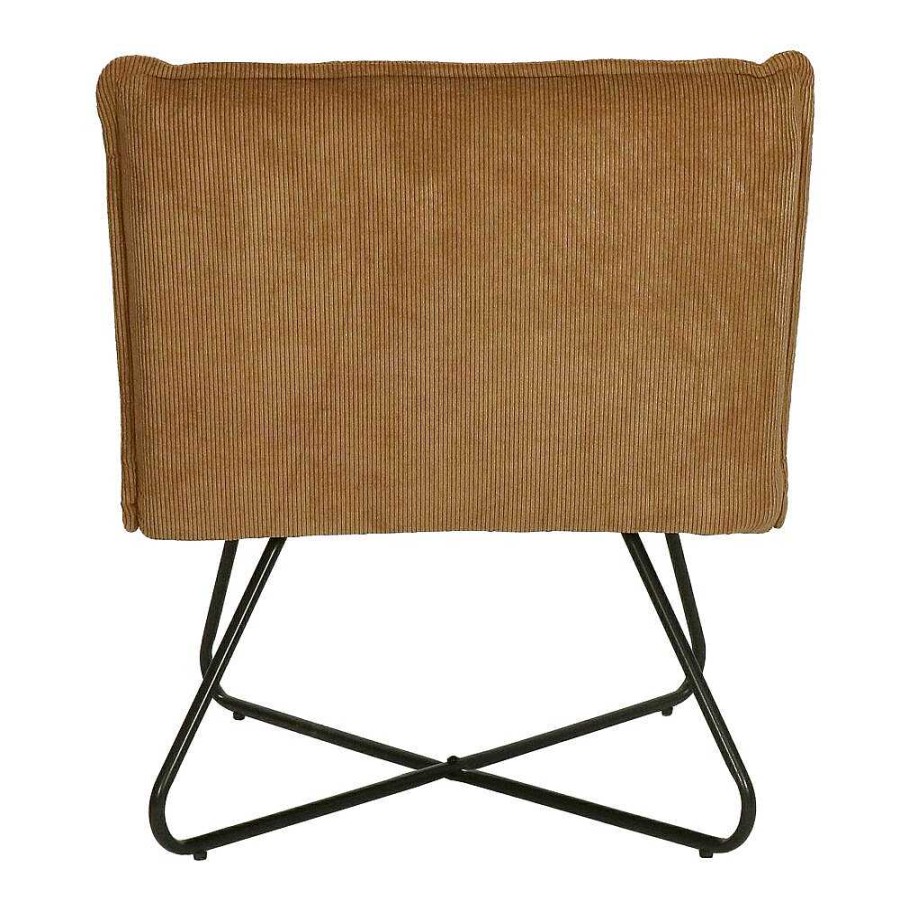 Pomax Forrest - Relax Stoel - Polyester / Metaal - L 66 X W 68 X H 77 Cm - Camel | Zetels