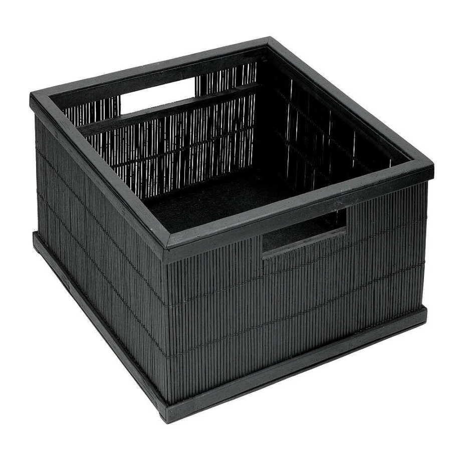 Pomax Shadow - Mand - Bamboe / Hout - L 31 X W 30 X H 17 Cm - Zwart | Modular Concepts